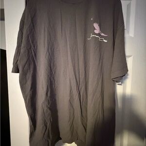 PacSun Charcoal Tee with Pink Bird Graphic